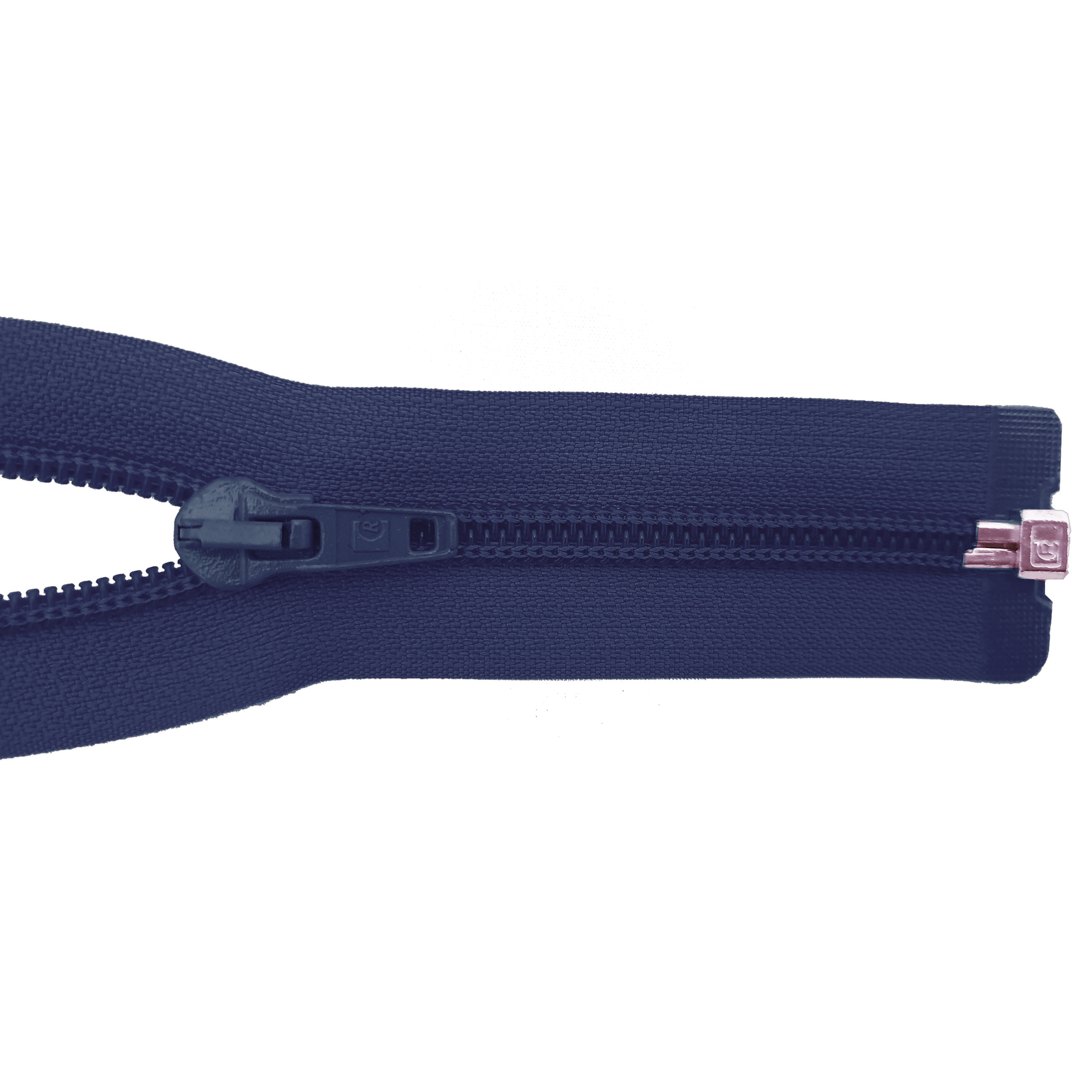 zipper 80cm,divisible, PES spiral, wide, lapis lazuli blue