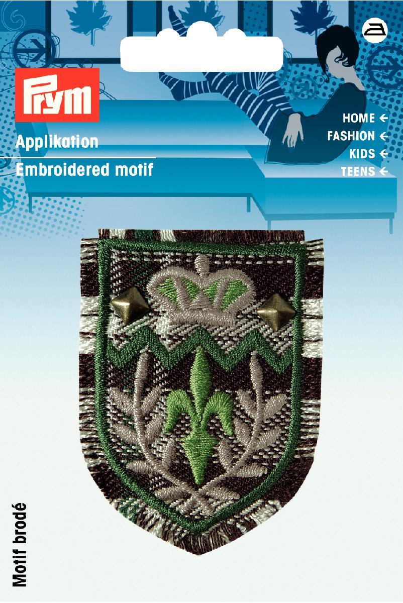 Appl. Coat of Arms green/beige/brown, 1 St