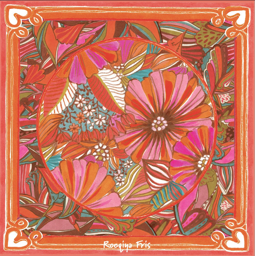 Viskose fließend Orangetöne, Panel à 1,5m 100% Viskose, 150cm, 90g/qm