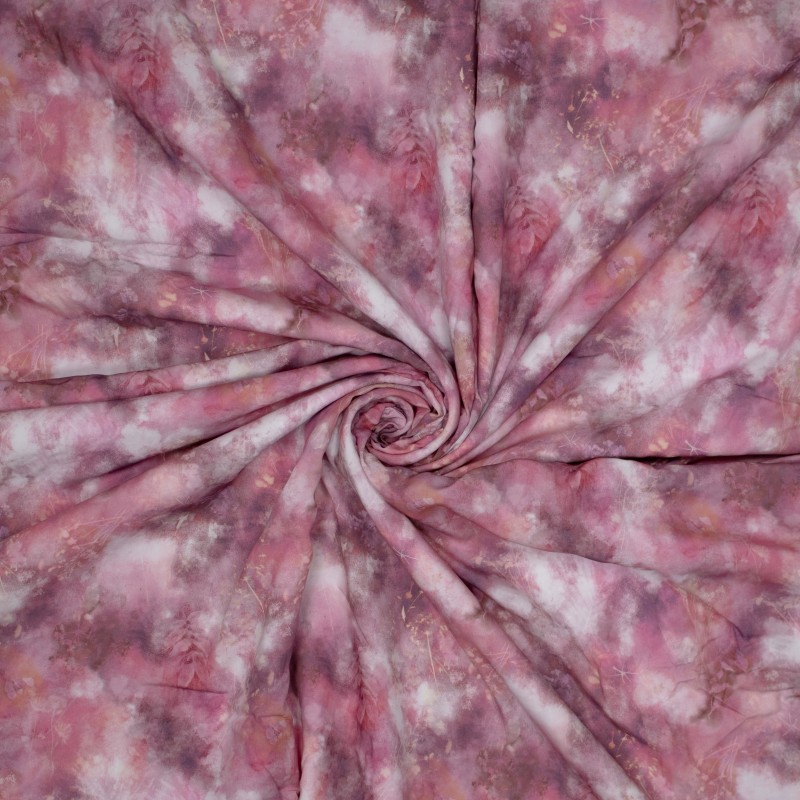 Viskose/Lyocell  rosé, digit. Art, 155 cm, 100 gr/m2, 100%vi, 155g/lfm, ökoTex-zertifiziert