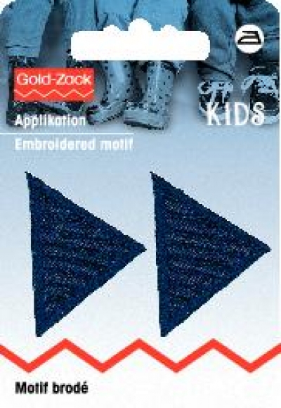 Applikation Dreiecke dunkelblau, 2 St