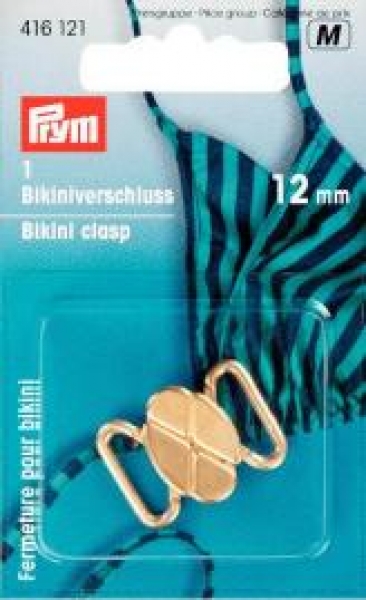 Bikini and belt clasp cloverleaf metal 12 mm gold col, 1 St