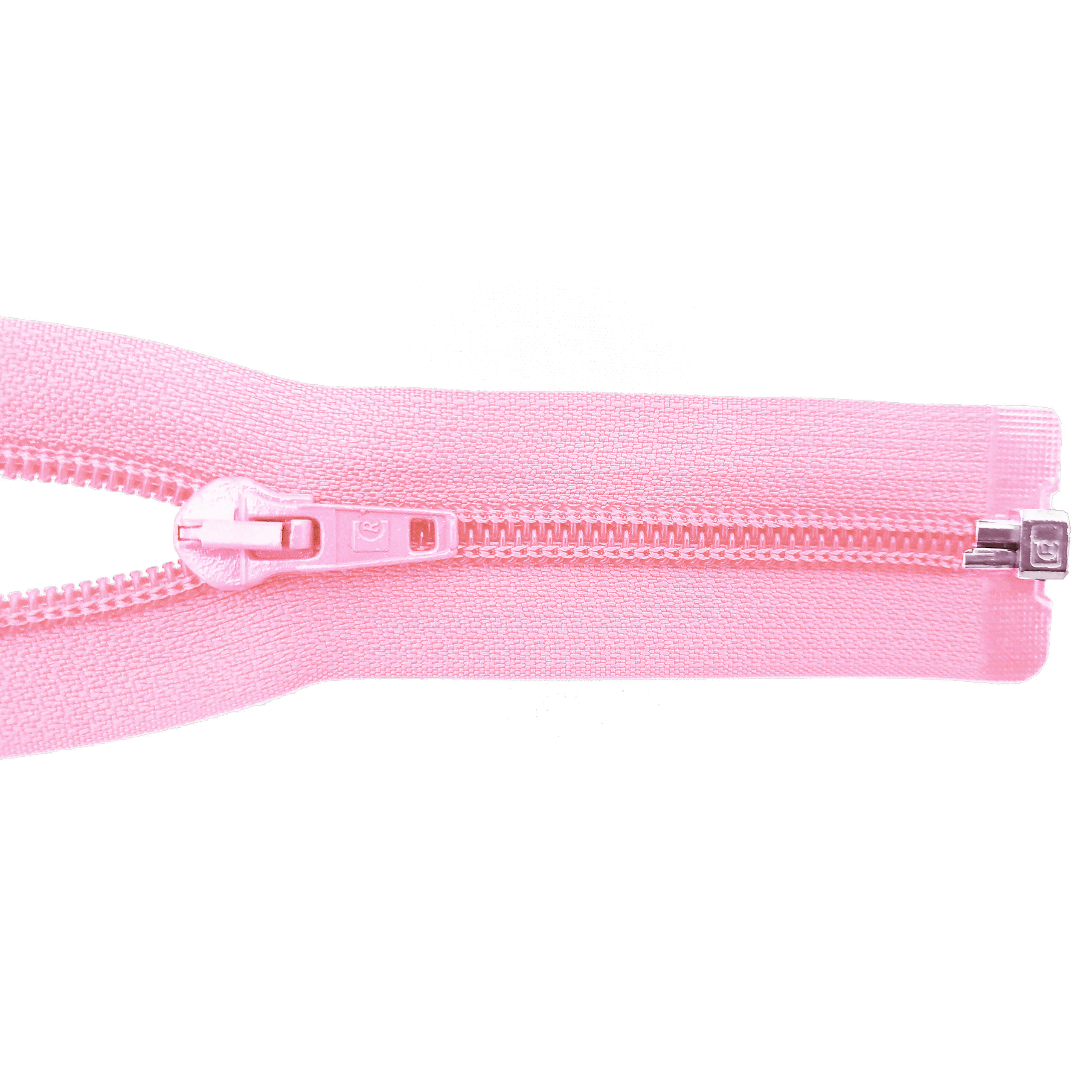 zipper 100cm,divisible, PES spiral, wide, light pink
