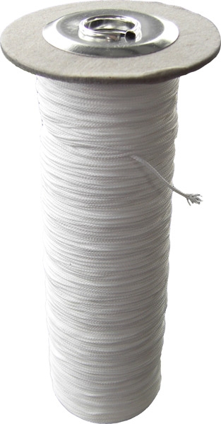 Raffrollo-Kordel zum Einziehen in Raffrollo-Bänder, weiß, 100% Polyester