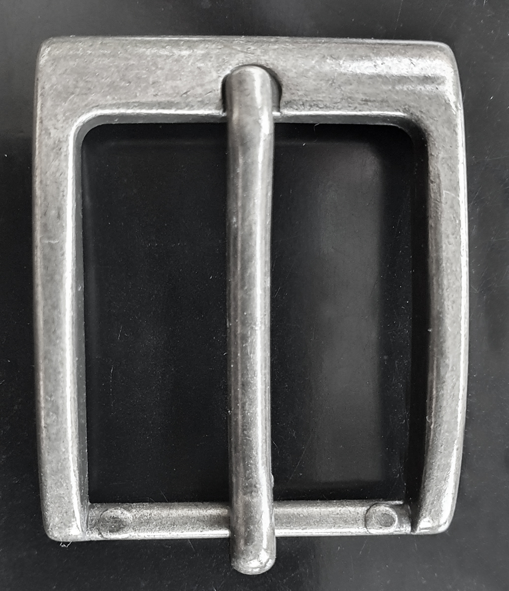 Schnalle für Gürtel 25-35 mm breit, Schließe Metall, innen 25 mm, silber, außen 40x32mm 