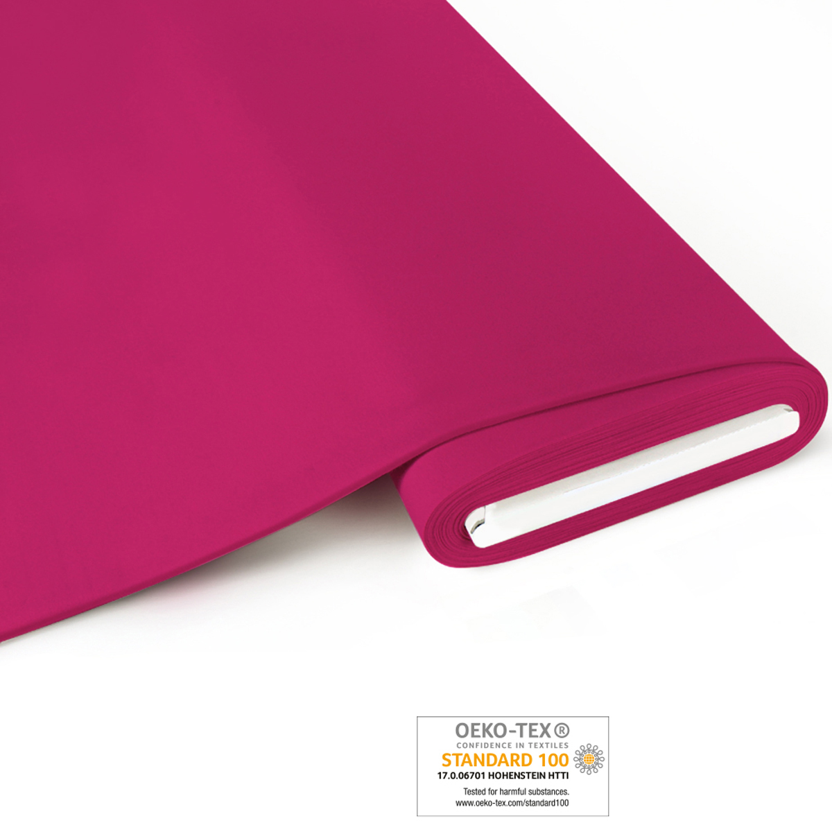 Bio-Baumwoll-Jersey pink GOTS-zertifiziert, 93% Bio-Co, 7% El, 150cm, 220 g/m² 330g/lfm