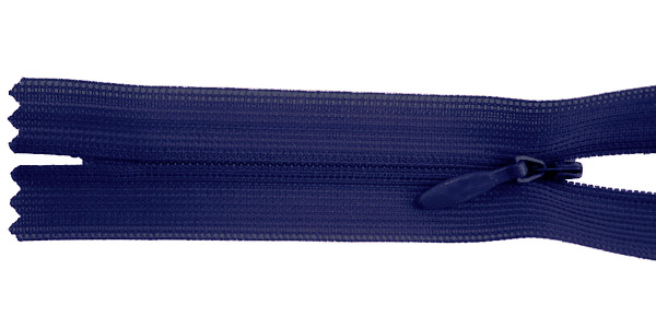 Reißverschluss 22cm, nahtverdeckt, dunkelblau, hochwertiger Marken-Reißverschluss von Rubi/Barcelona