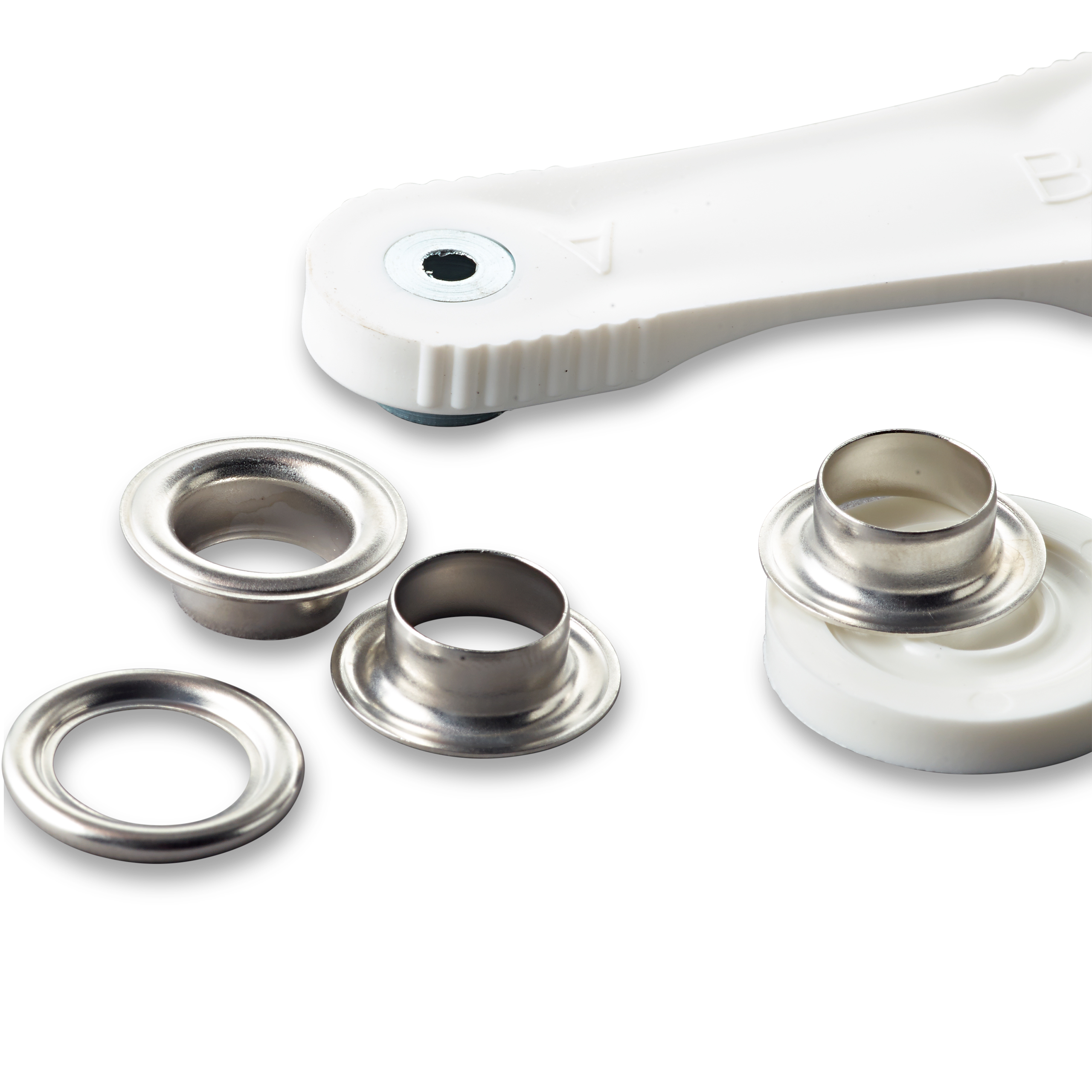Ösen und Scheiben MS 11,0 mm silberfarbig, 15 St 