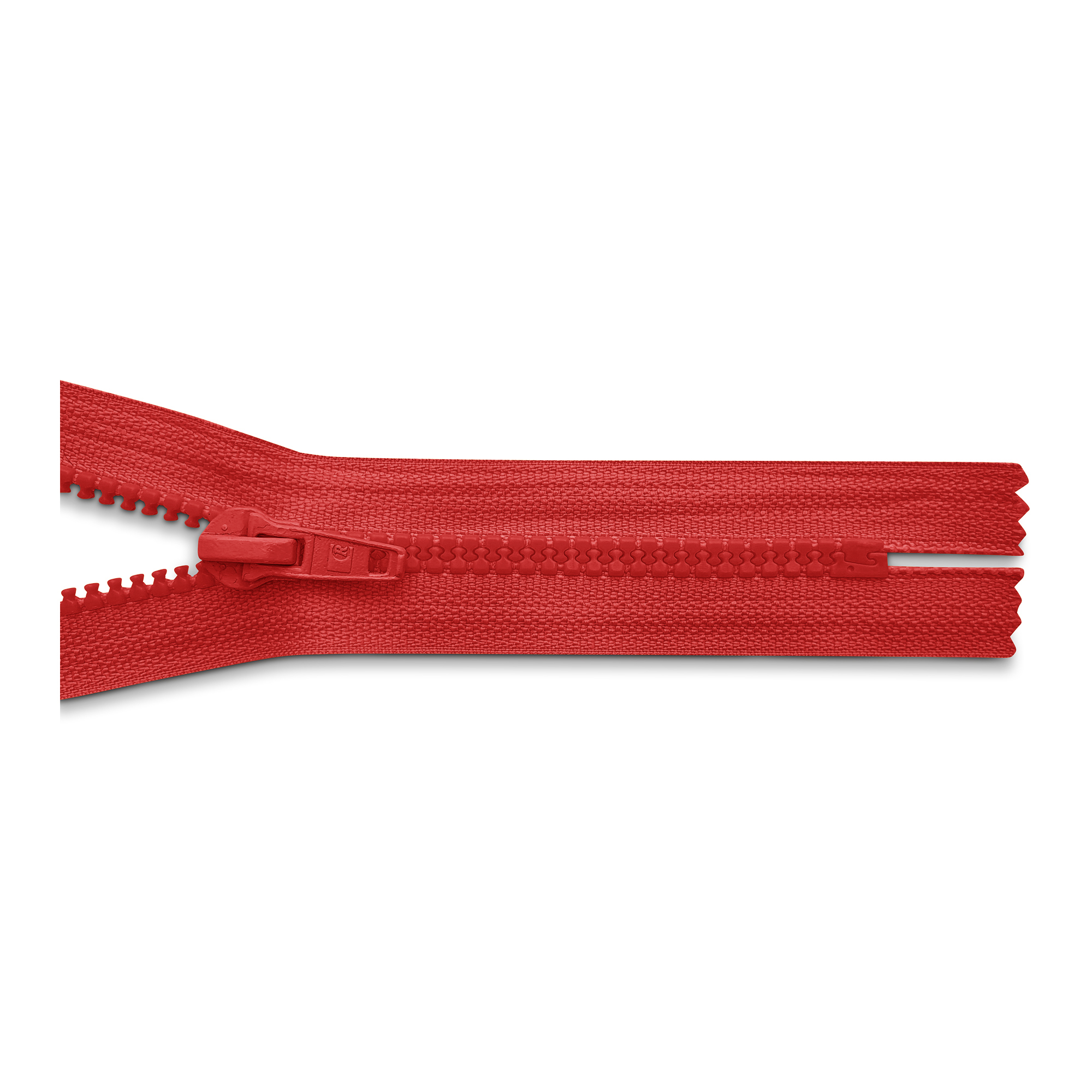 Reißverschluss, nicht teilbar, K.stoff Zähne breit, chili, hochwertiger Marken-Reißverschluss von Rubi/Barcelona