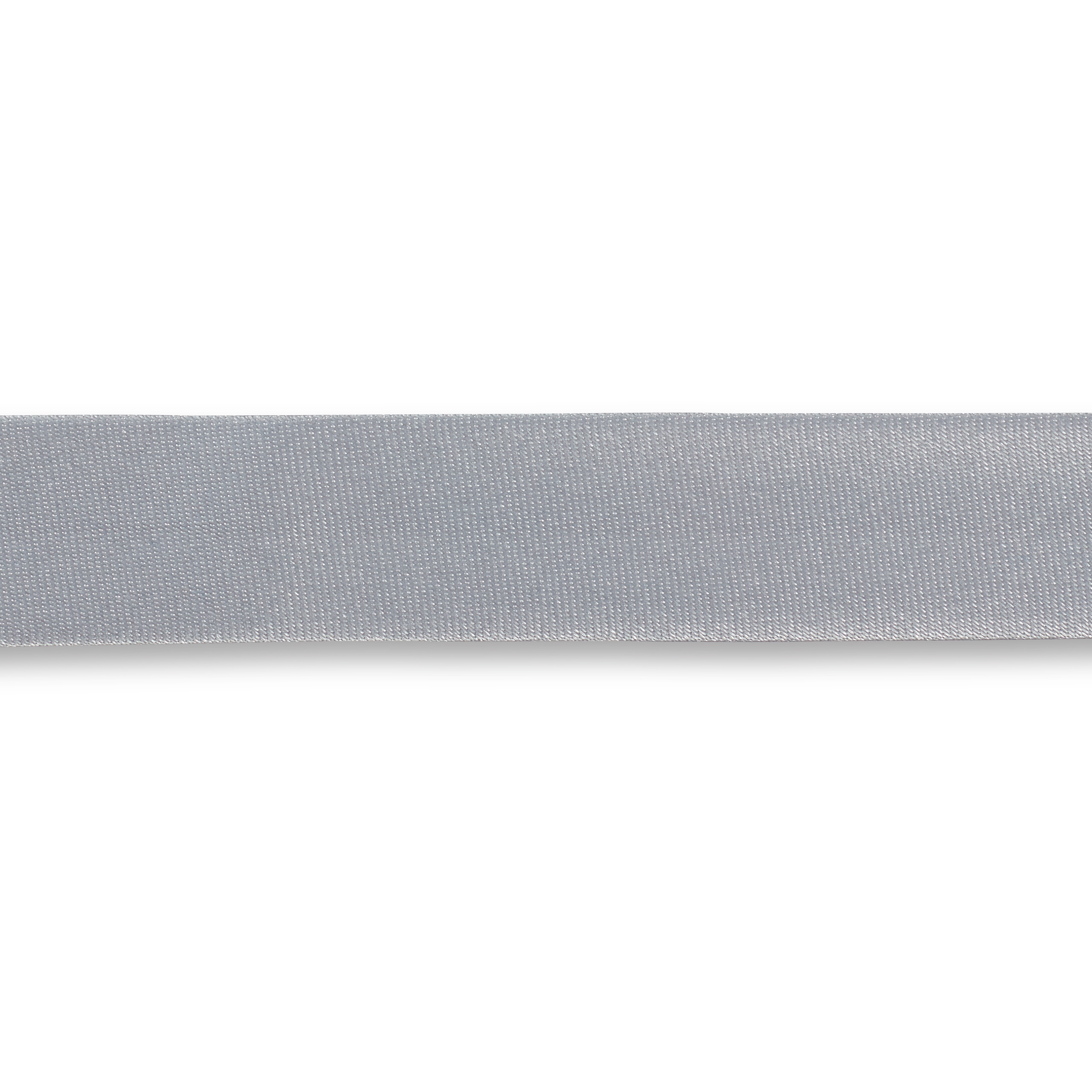 Schrägband Duchesse 40/20 mm silber, Meterware, Einfassband, Satin-Schrägband