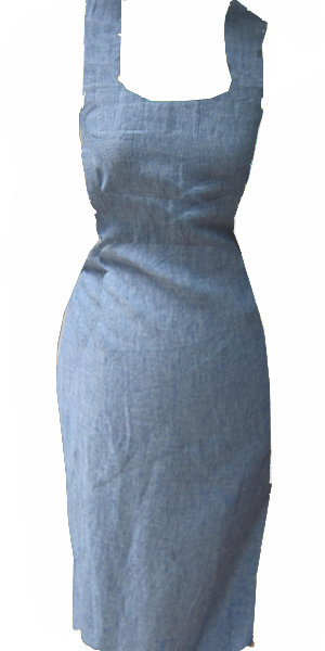 Kleiderleinen, melange, leicht, jeansblau, 100% LI 140 cm breit, 180g/m²