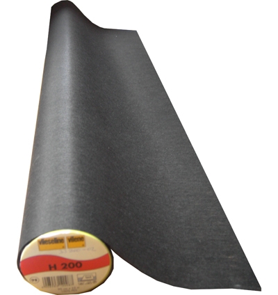 Interfacing, H200, dark grey, 90 cm  for ironing