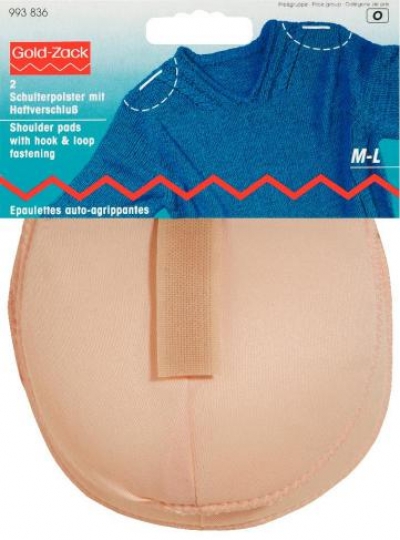 Shoulder pads Raglan with hook and loop fastening flesh M - L, 2 St