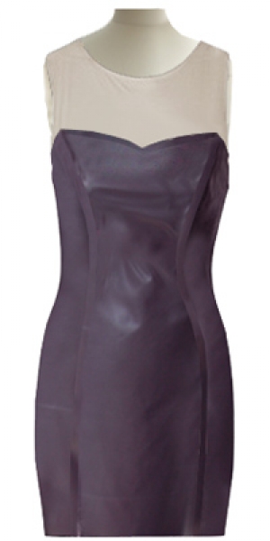 Lederimitat aubergine für Kleider, Röcke, Hosen, 135cm breit, nicht waschbar
