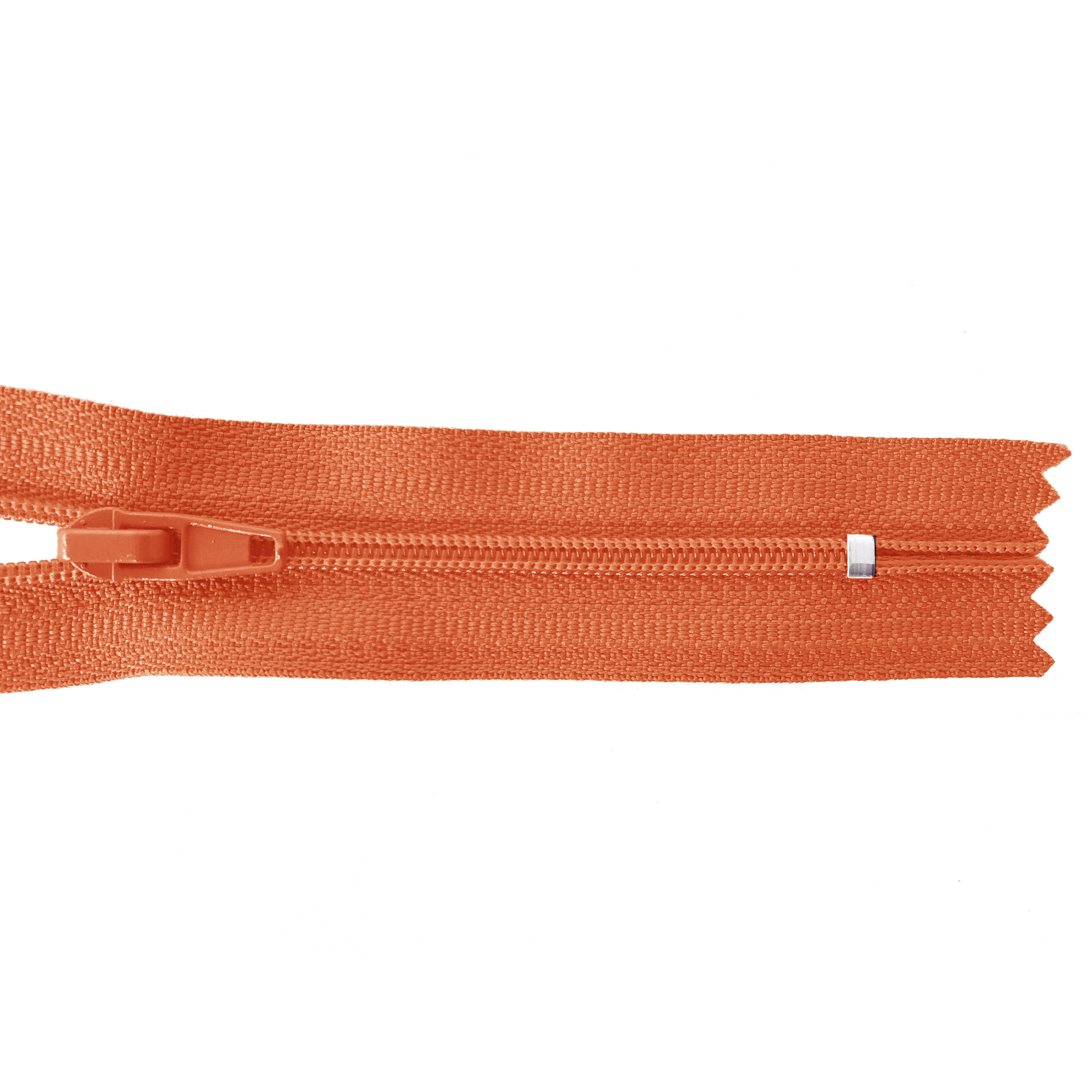 Reißverschluss nicht teilbar, PES-Spirale fein, orange, hochwertiger Marken-Reißverschluss von Rubi/Barcelona