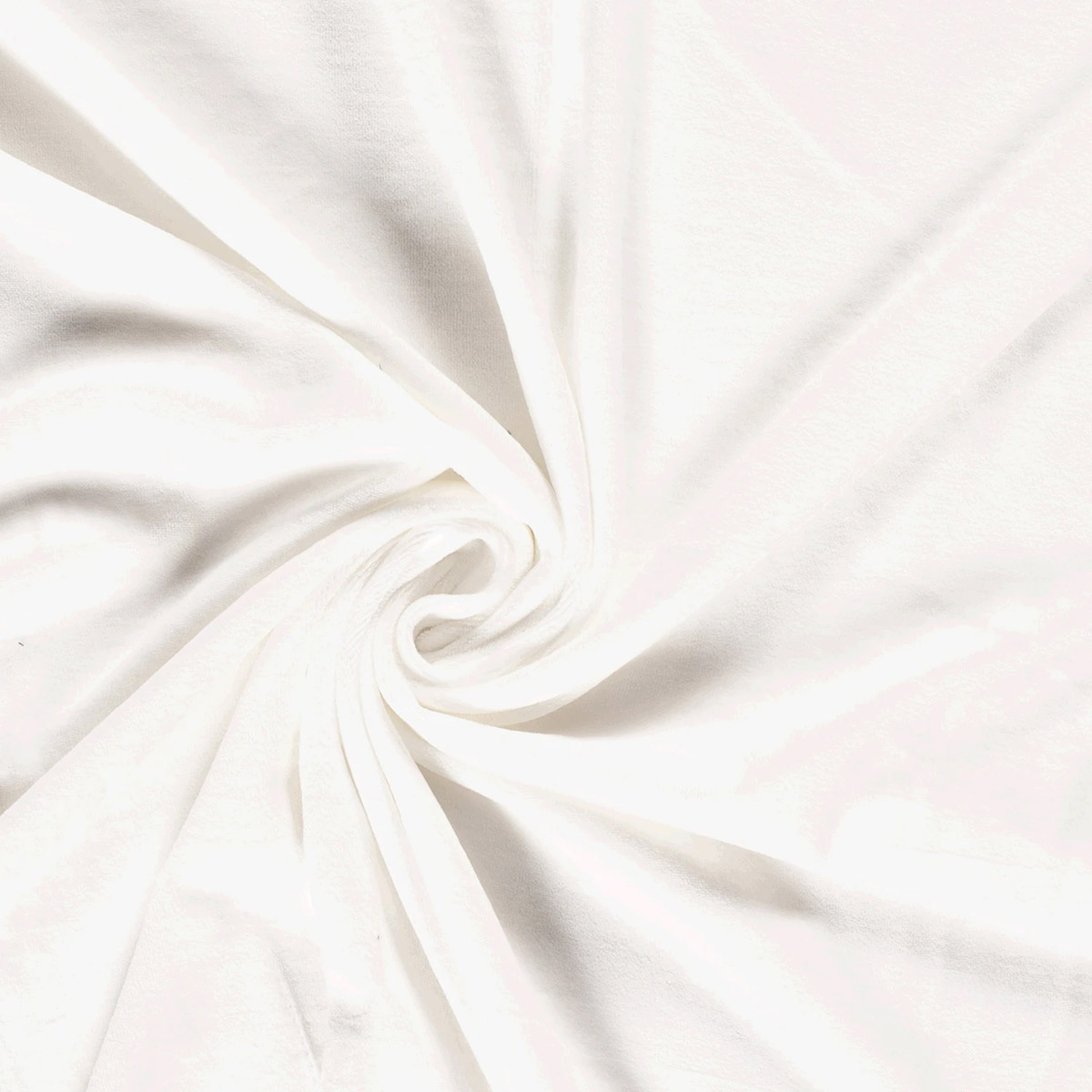 Nicki-Velours rohweiß, ÖkoTex, 80% BW, 20% PES, 175 cm breit