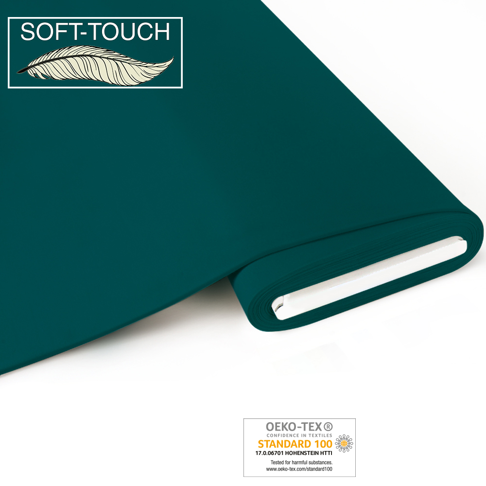 Bio-Jersey 100% Bio-CO soft-touch petrol, aus kontrolliert biologischem Anbau, ca. 160cm breit
