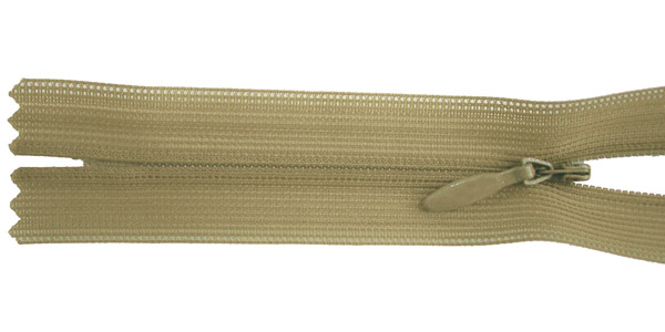 Reißverschluss 22cm, nahtverdeckt, savanne (oliv-beige), hochwertiger Marken-Reißverschluss von Rubi/Barcelona
