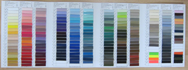 Farbkarte Rubi-Reißverschlüsse Original 170 Farben 
