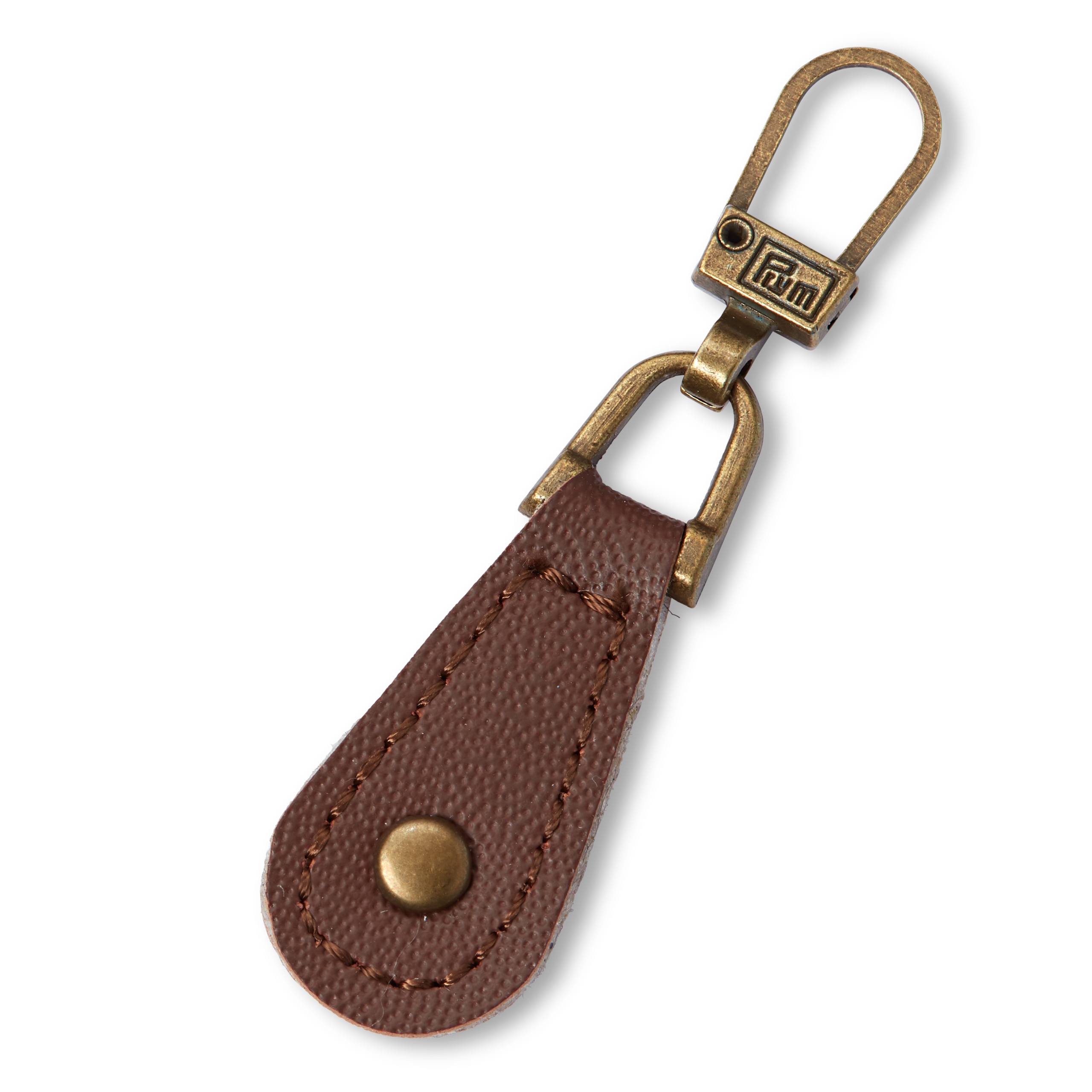Fashion-Zipper Leder braun, 1 St