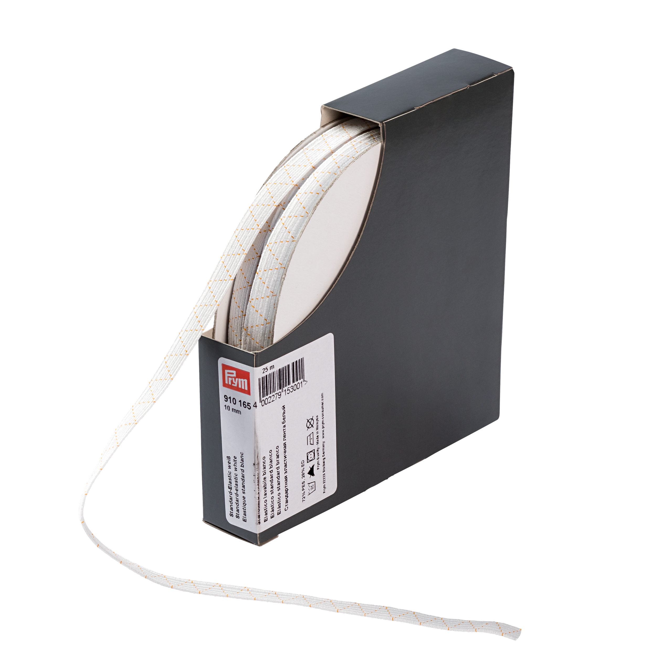 Standard-Elastic 10 mm weiß, Meterware