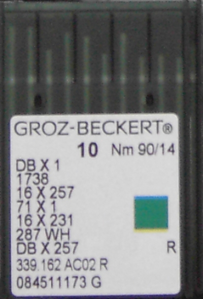 Rundkolbennadeln 1738, 287 WH, 16x257, 287,16x95, 16x231, No 90, Nähmaschinennadeln, 10 Stk