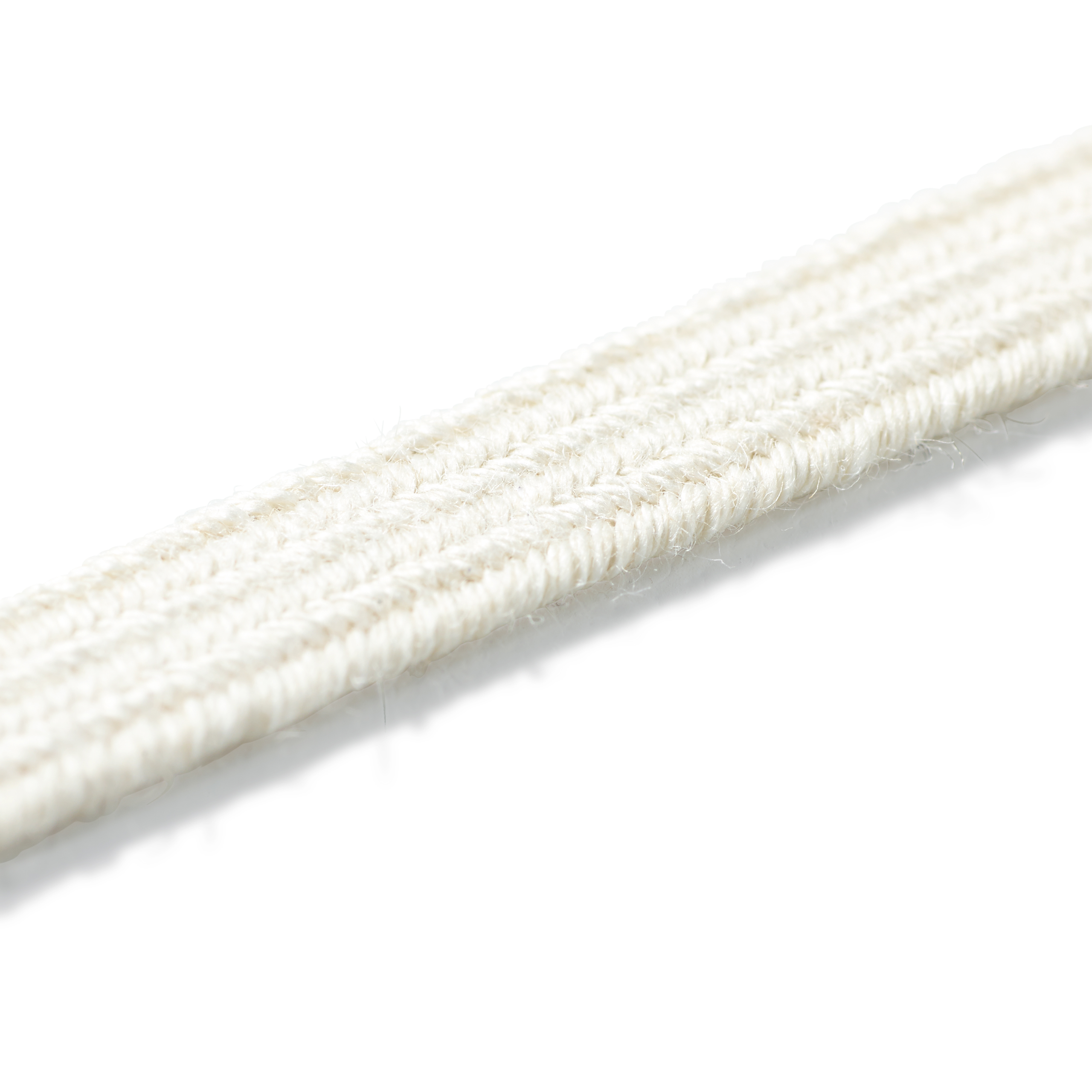 Elastic of natural fibres 5 mm natural white, 10 m