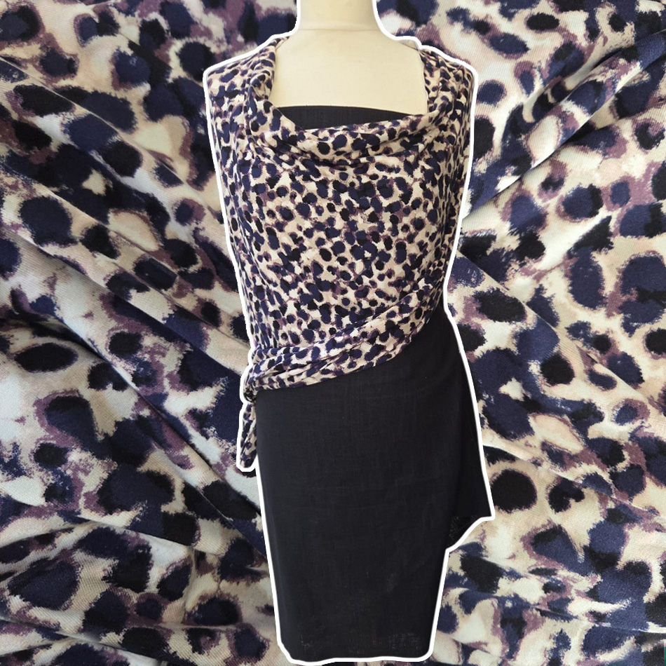 Viskose-Jersey, animal-print, Vi/El 150 cm breit