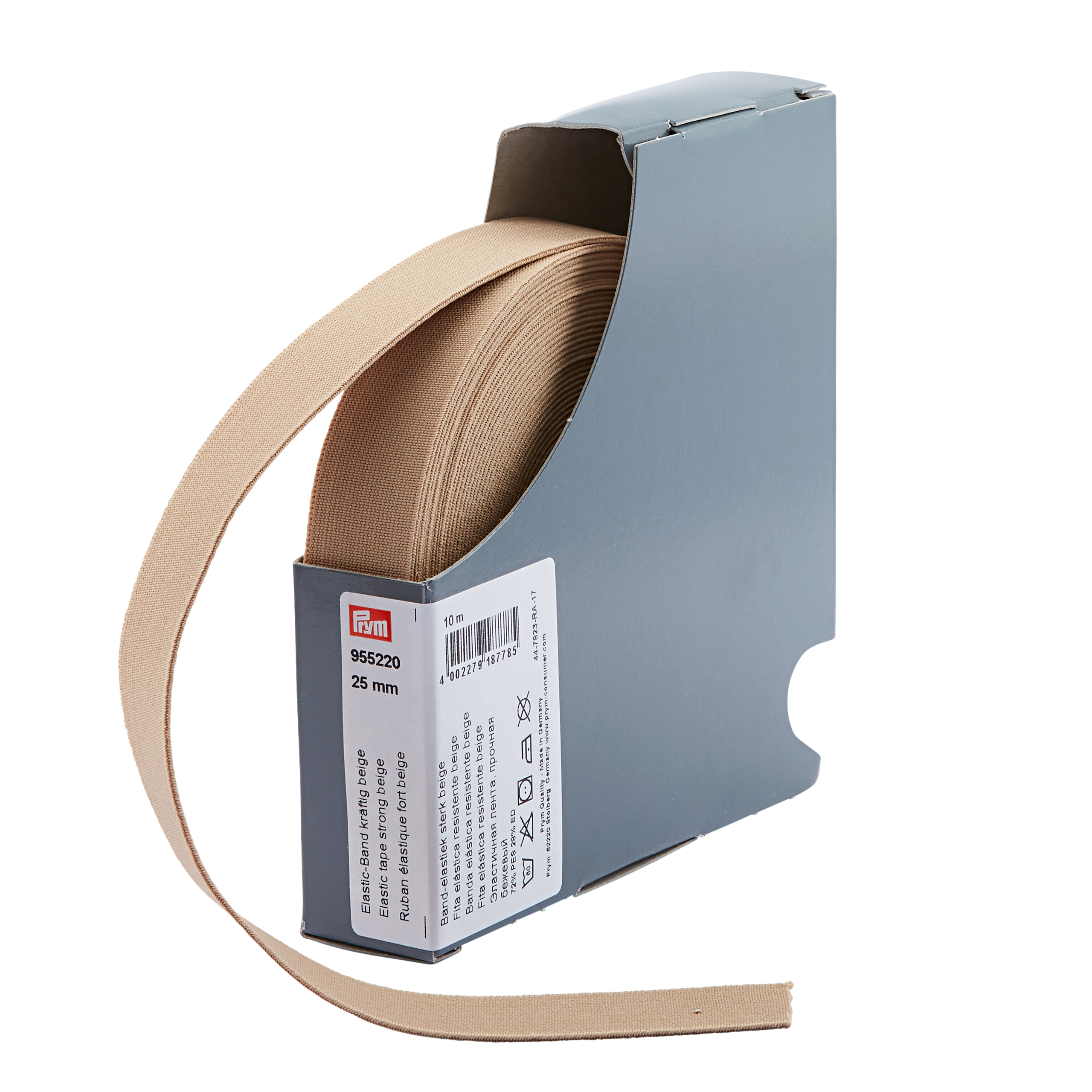 Elastic-Band kräftig 25 mm beige, Meterware