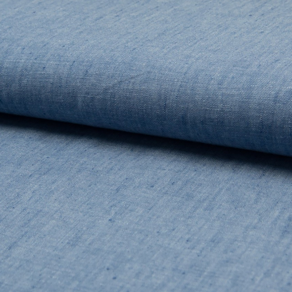 Leinenstoff meliert, leicht, jeansblau, 100% LI 140 cm breit, 180g/m²