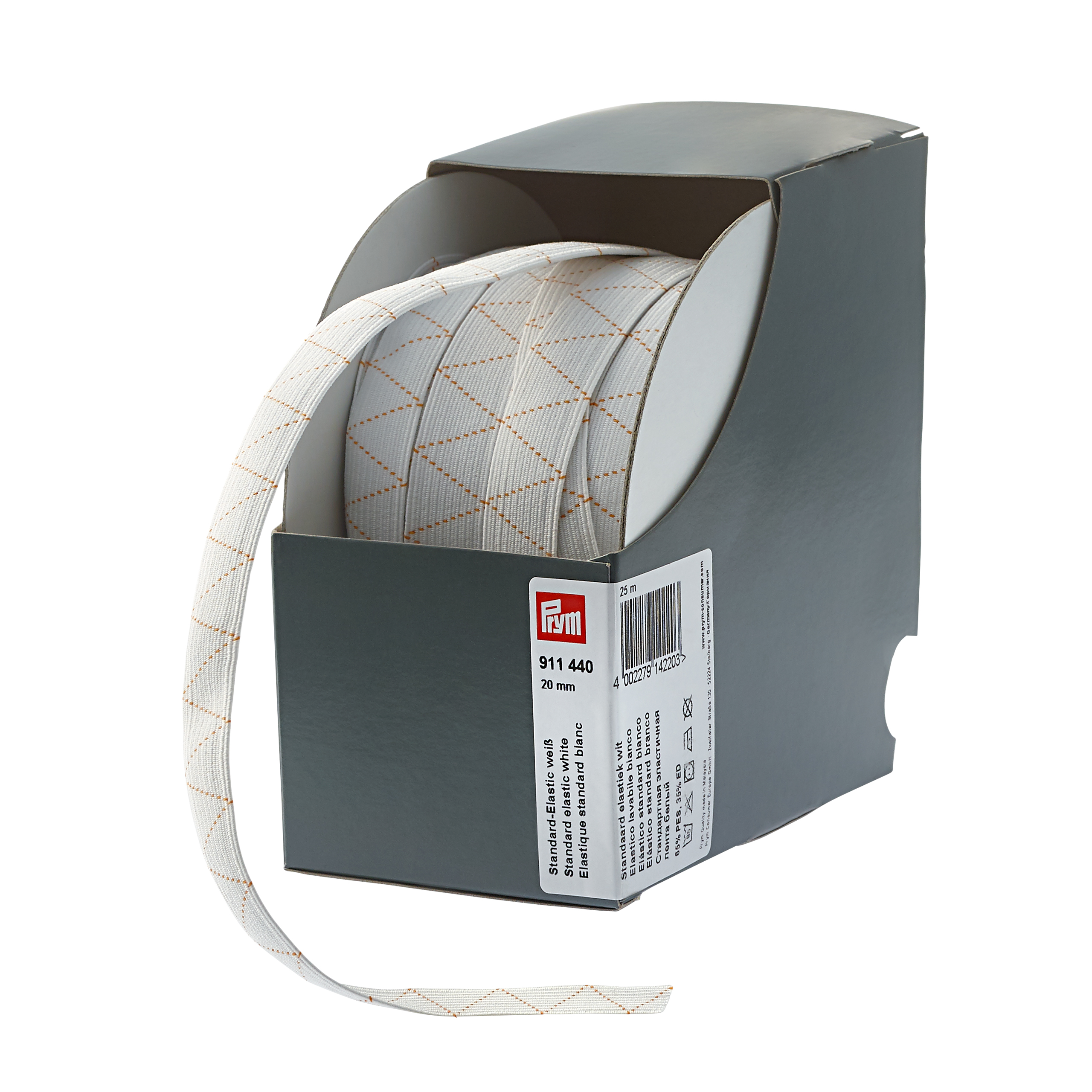 Standard-Elastic 20 mm weiß, Preis pro Meter