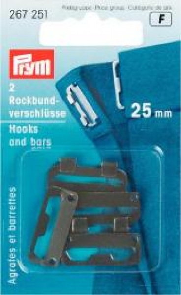 Rockbundverschlüsse schwarz, 2 Stück, bitte Größe auswählen