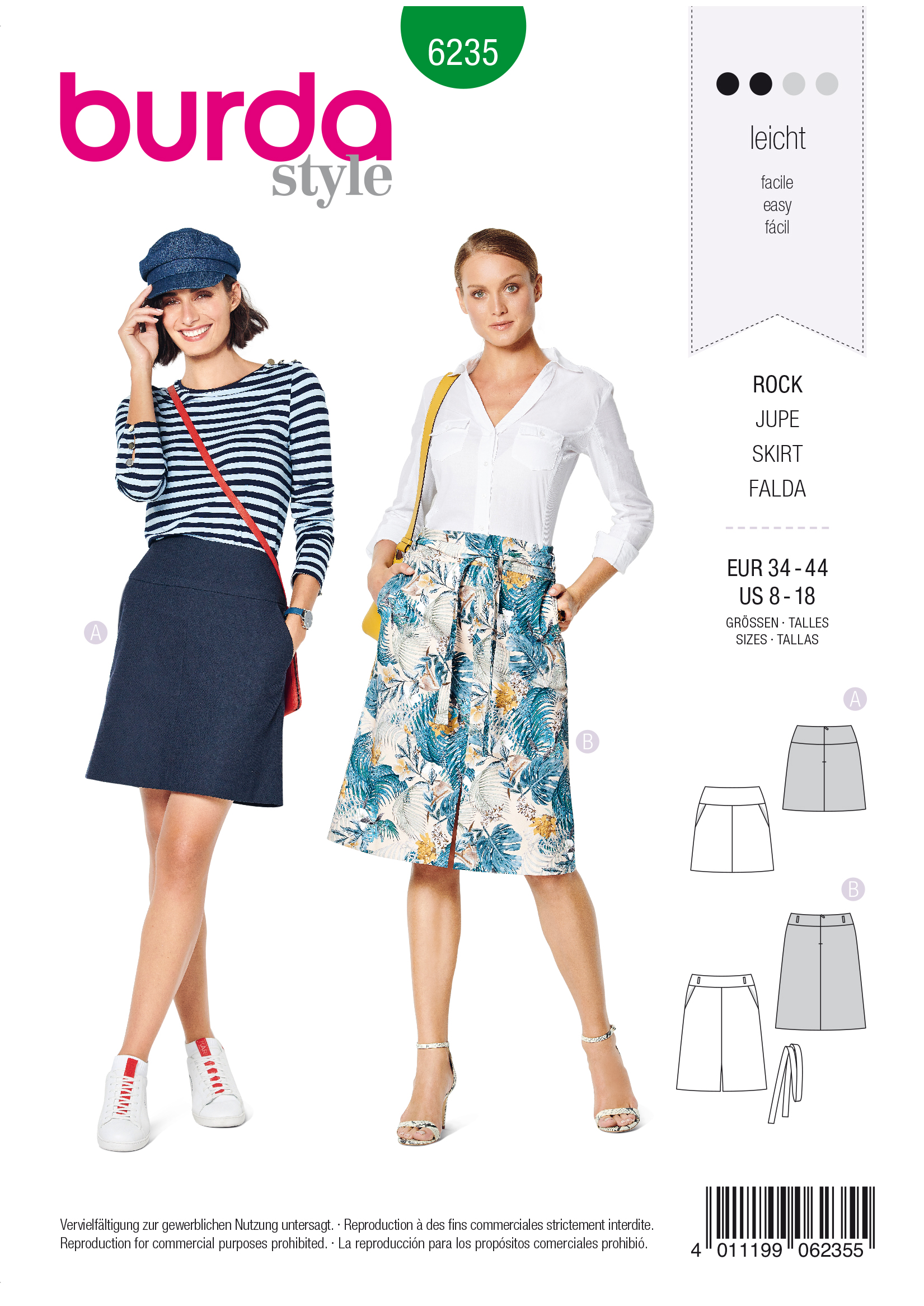 Burda Schnittmuster Rock