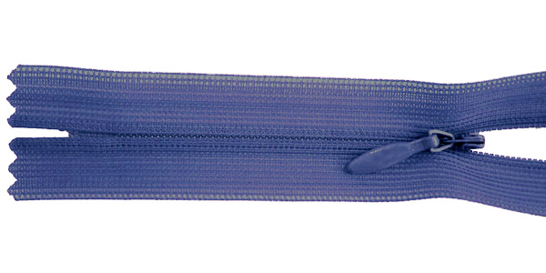 Reißverschluss 22cm, nahtverdeckt, lapislazuli-blau, hochwertiger Marken-Reißverschluss von Rubi/Barcelona