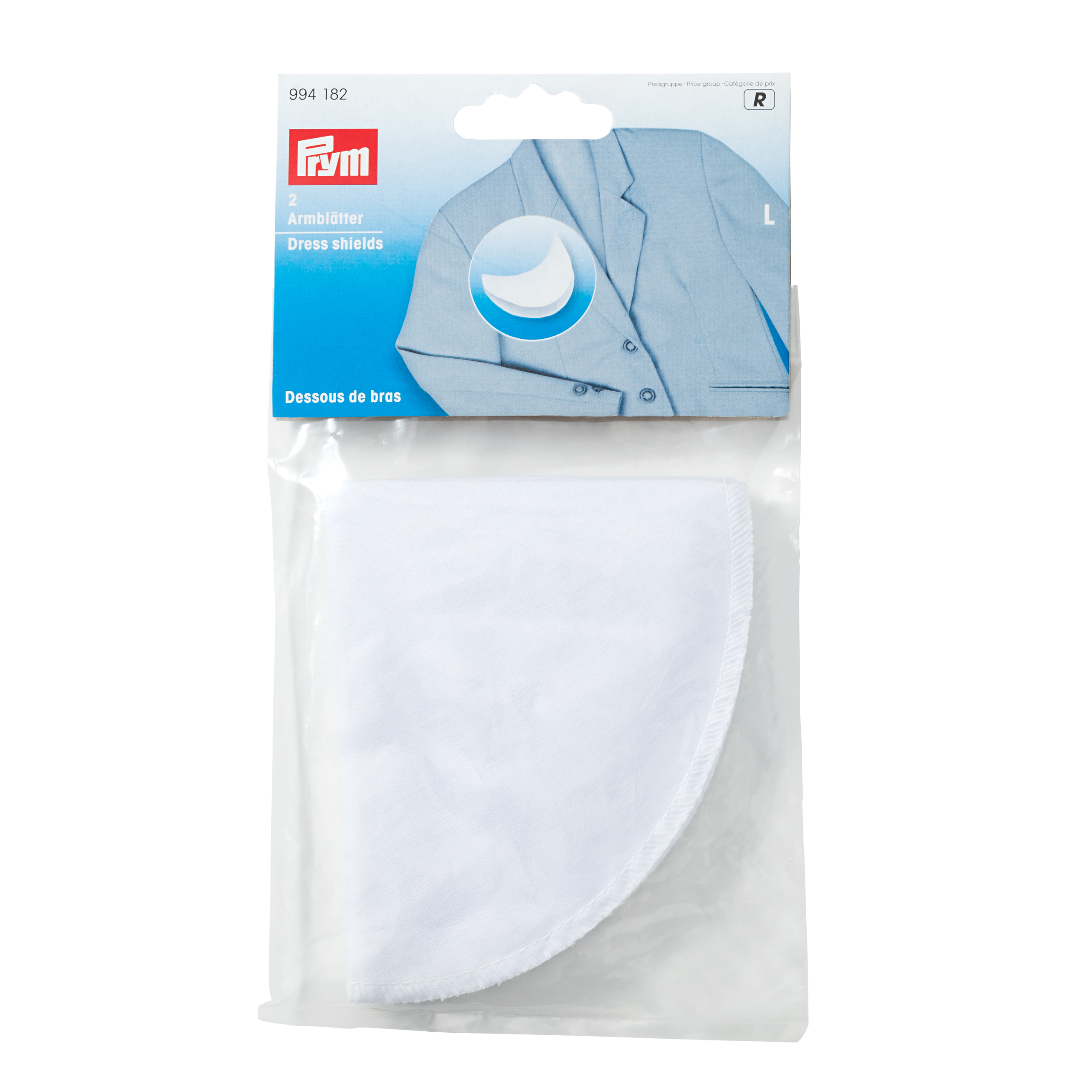 Dress Shields Size L white 100 % Cotton, 2 St