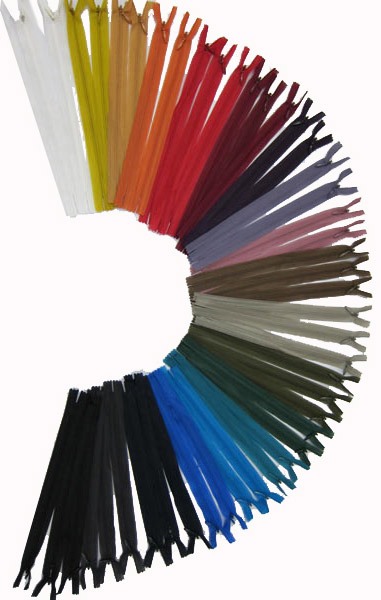 Set Reißverschlüsse verdeckt 22 cm, Modefarben Winter, 50 Stück, 20 Farben, 57% Rabatt 