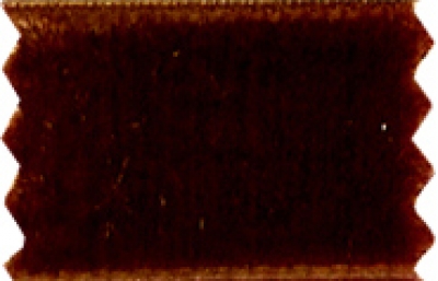 velvet ribbon elastic 9 mm, black brown