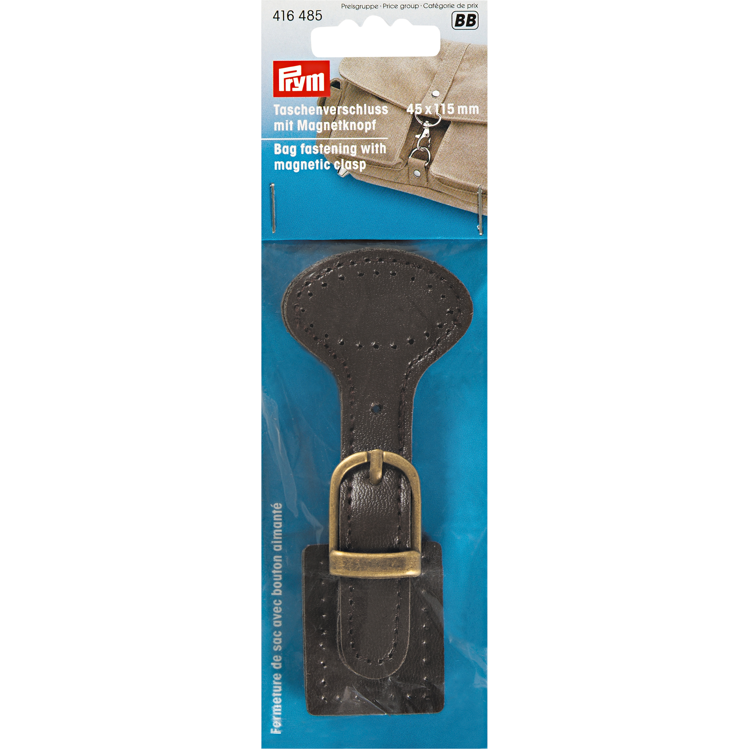 Bag fastening with magnetic clasp, 1 St