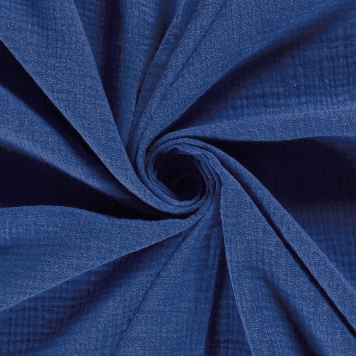 Musseline "Linen Baby Cotton" royalblau, 100% Co, 130cm breit, 130 g/m², weiches, doppellagiges Bw-Musselin-Gewebe, ÖkoTex