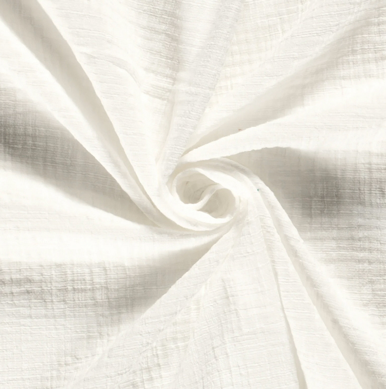 Musseline "Linen Baby Cotton" reinweiß, 100% Co, 145-130cm breit, 130 g/m², weiches, doppellagiges Bw-Musselin-Gewebe, ÖkoTex