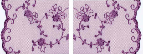 Lace fabrics cyclam
