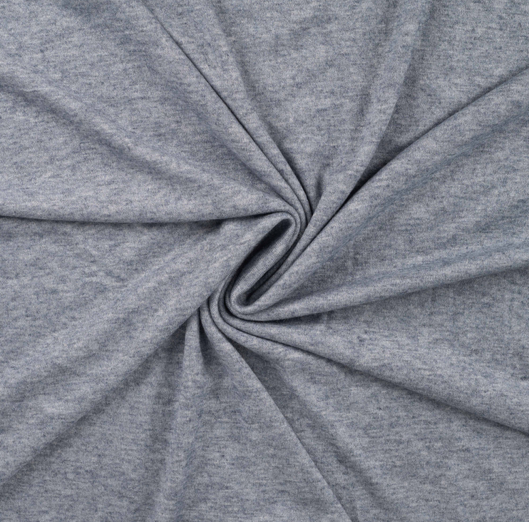Feinstrick, jeansgraublau, 50% Vi/Rayon, 25%PA, 25% PES, 150cm. 200gr/qm  