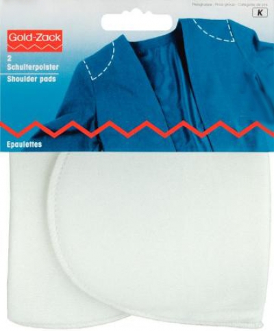 Shoulder pads Set-in wadding white one size, 2 St