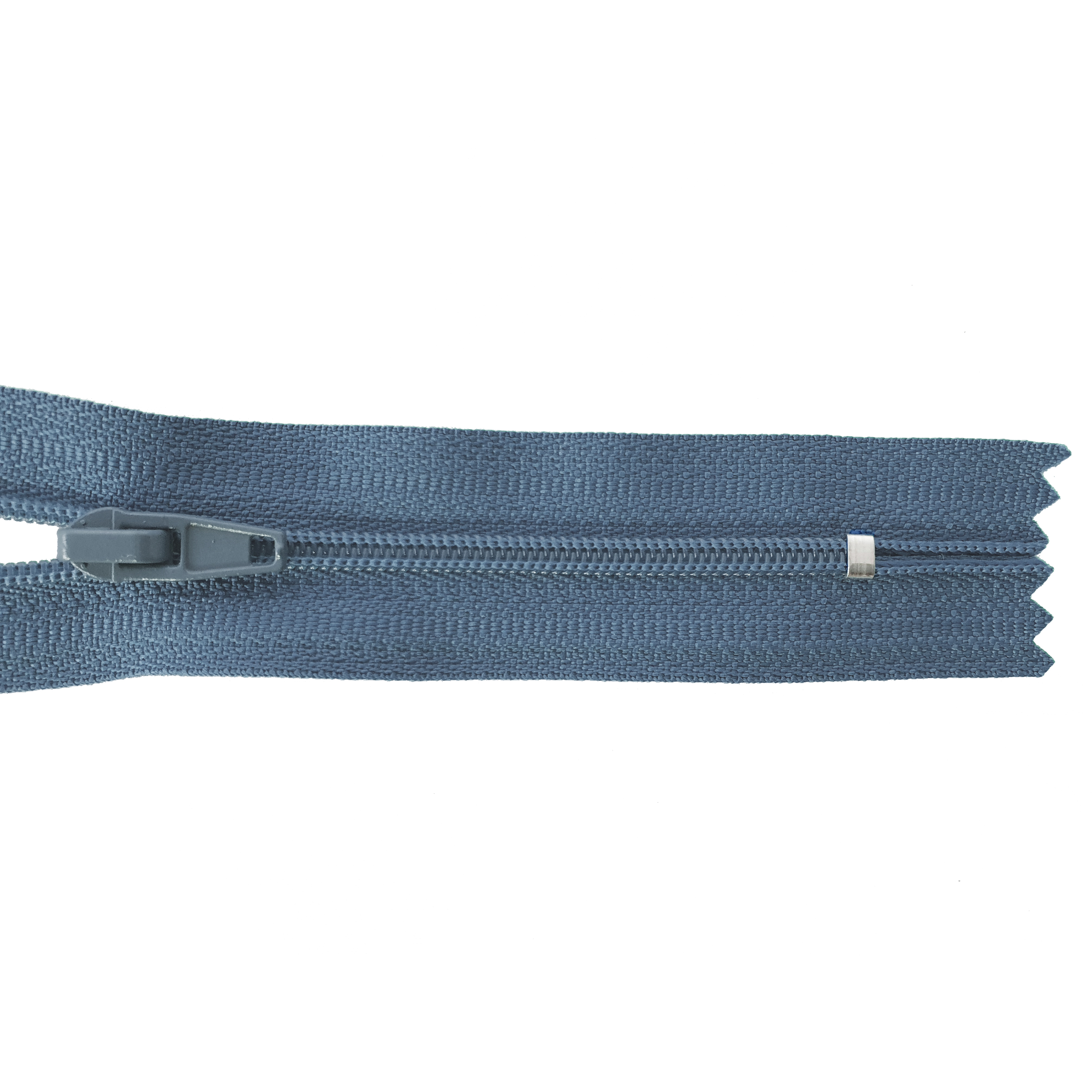 zipper 16cm,not divisible, PES spiral, fein, dark grey blue