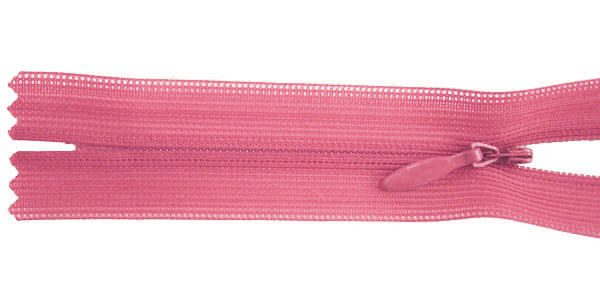 zipper 25cm, not divisible, invisible, dark antique pink