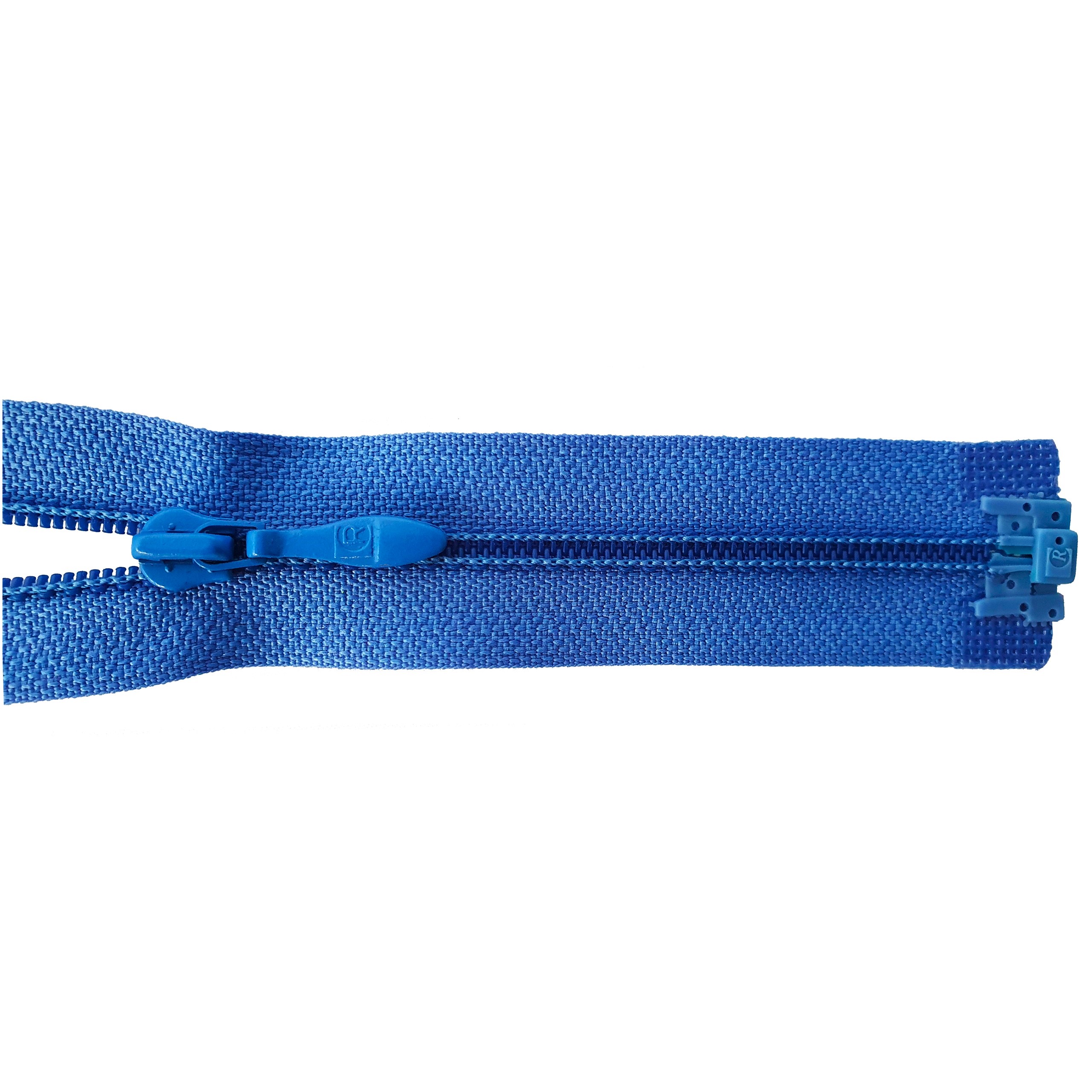 Reißverschluss 60cm, teilbar, PES-Spirale fein, royalblau hochwertiger Marken-Reißverschluss von Rubi/Barcelona