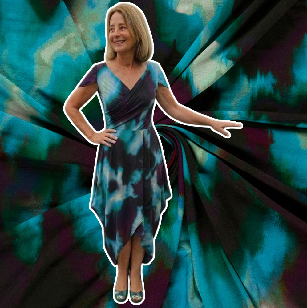 Jersey Viskose Batik digital grün/blau/violett,  95%Vi,5% El ca. 150cm breit, 210 g/m² ÖkoTex 100 class I