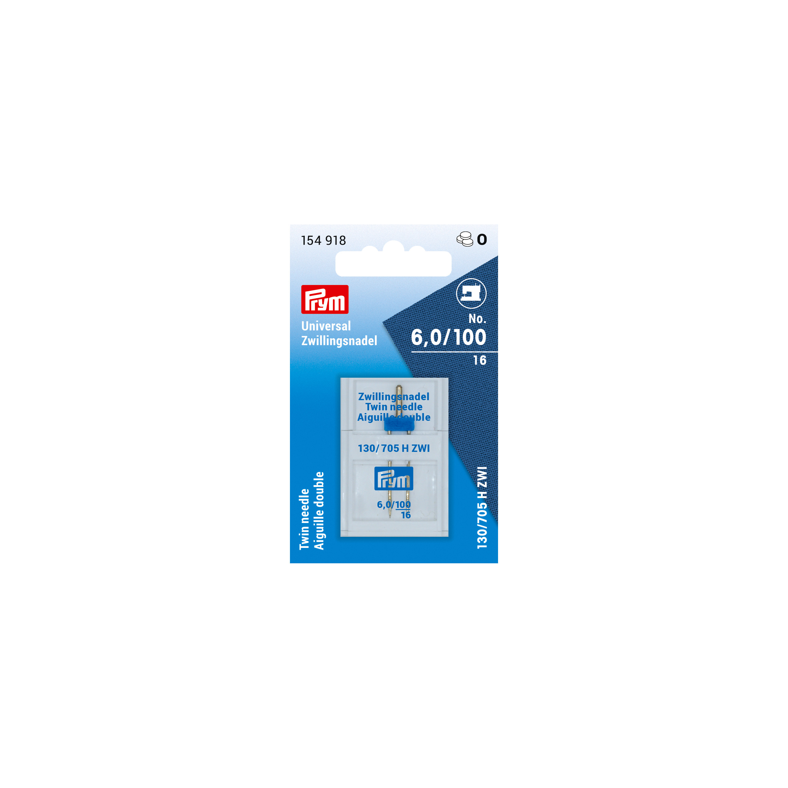 Doppel-Nähmasch.-ndl/Zwillings-Nadel, 130/705 100/6mm, 1 Stück