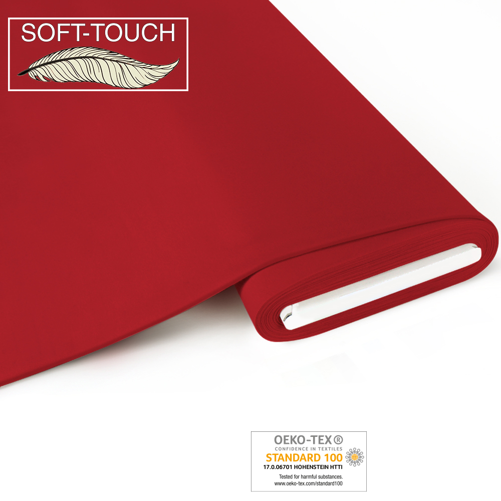 Bio-Jersey 100% Bio-CO soft-touch rot, aus kontrolliert biologischem Anbau, ca. 160cm breit