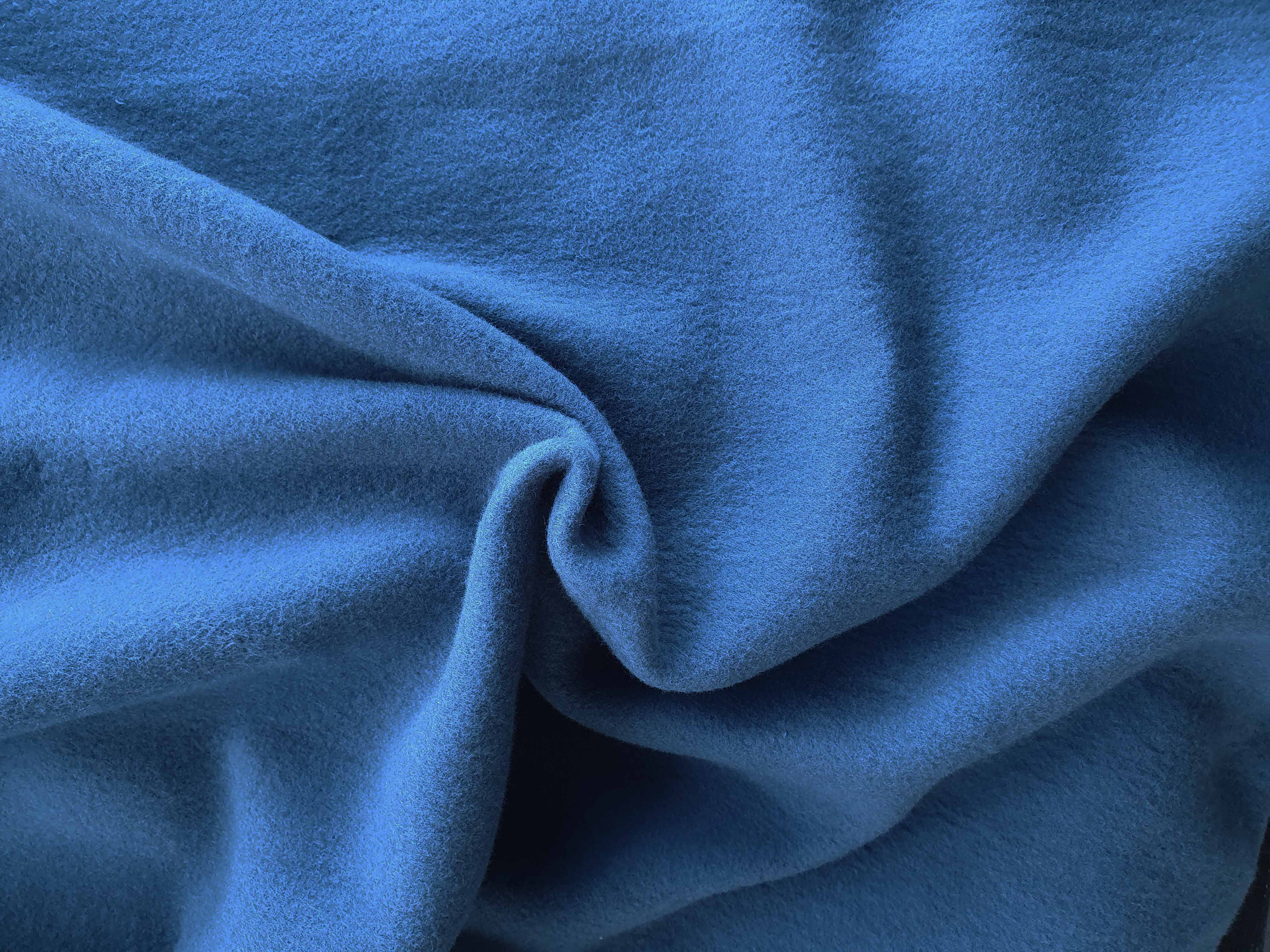 Bio-Baumwoll-Fleece indigo-jeansblau/schw.petrolblau 100% Bio-Co, 150 cm, aus kontrolliert biologischem Anbau